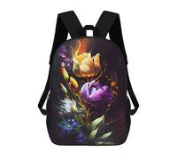 sinyumoney Colorful Flowers Blossoms Mochila Escolar, Mochila Para Portátil, Mochila Para Camping, Aventuras Al Aire Libre Y Viajes Diarios 17inch
