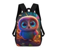 sinyumoney Colorful Forest Owl Mochila Escolar Para Niñas Y Niños, Mochilas De Gran Capacidad, Mochilas Ligeras Para Niños Y Estudiantes 17inch