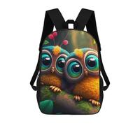 sinyumoney Colorful Forest Owls Mochila Infantil, Mochila Escolar Impresa En 3D, Mochila Para Niños Y Niñas, Mochila Escolar Ajustable Para La Escuela Primaria 17inch