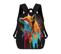 sinyumoney Colorful Fox Art Print-5 Mochilas Infantiles Impresas En 3D De 17 Pulgadas. Mochila Escolar Informal Impresa En 3D Para Niños De Primaria Y Secundaria.