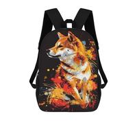 sinyumoney Colorful Fox Art Print-9 Mochila Escolar De 17 Pulgadas Impresa En 3D Mochilas Infantiles Mochila Genial Impresa En 3D Para Niños De Primaria Y Secundaria