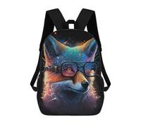 sinyumoney Colorful Fox Glasses Art Print Mochila Escolar Infantil Impresa En 3D Para Niños, Mochila De Viaje De Alta Capacidad, Mochilas Para Libros De 17 Pulgadas Para Niños