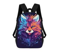 sinyumoney Colorful Fox Illustration Mochila Escolar Infantil Impresa En 3D Para Niños, Mochila De Viaje De Alta Capacidad, Mochilas Para Libros De 17 Pulgadas Para Niños