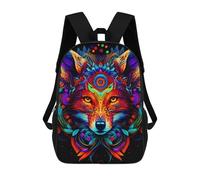 sinyumoney Colorful Fox Mandala Art Mochilas Impresas En 3D Para Niños, Mochila Escolar, Mochila Informal Para Exteriores, Mochila Informal De Moda Para Niños, Lindas Bolsas De Viaje 17inch