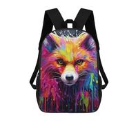 sinyumoney Colorful Fox Painting-1 Mochilas Escolares Para Niños Y Niñas, Mochilas Deportivas Informales Para Primaria, Mochilas De Gran Capacidad Para Libros 17inch