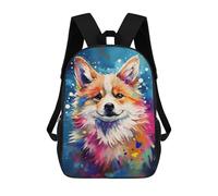 sinyumoney Colorful Fox Painting-5 Mochilas Infantiles Mochila Escolar Impresa En 3D Para Niños Mochilas De Viaje Bolsas Para Libros Para Niños 17inch Mochila Escolar