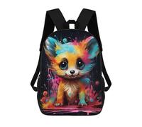 sinyumoney Colorful Fox Painting Mochila Escolar De Moda Para Estudiantes, Adecuada Para Niños Y Niñas, Mochila Informal Para Viajes Al Aire Libre, Esencial Para El Día A Día 17inch