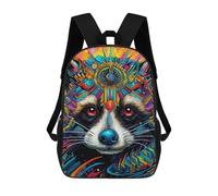 sinyumoney Colorful Fox Portrait-12 Mochila Escolar Impresa En 3D Para Niños, Mochila Escolar, Mochilas De Viaje, Bolso Informal De Moda Para Niños Y Estudiantes 17inch