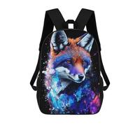 sinyumoney Colorful Fox Portrait-7 Mochila Infantil Para Niñas, Mochila Escolar 3D, Mochila Para Niños Pequeños, Mochila Informal De Día, Mochila Escolar De Moda 17inch
