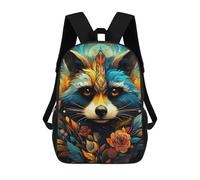 sinyumoney Colorful Fox Portrait -7 Mochilas Impresas En 3D Para Niños, Mochila Escolar, Mochila De Moda Para Niños De Primaria Y Secundaria 17inch