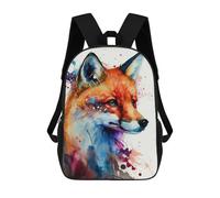 sinyumoney Colorful Fox Watercolor Art Print-1 Mochila De Viaje Informal Para Secundaria, Para Hombres, Mujeres Y Adolescentes 17inch