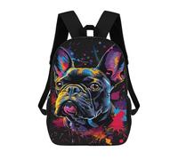 sinyumoney Colorful French Bulldog Art Print Mochilas Infantiles Mochila Escolar Impresa En 3D Para Niños Mochilas De Viaje Bolsas Para Libros Para Niños 17inch Mochila Escolar