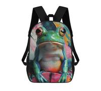 sinyumoney Colorful Frog Art Mochila Escolar Informal Para El Día A Día, Ideal Para El Trabajo, El Colegio, El Camping, Las Aventuras Al Aire Libre Y Los Viajes Diarios 17inch