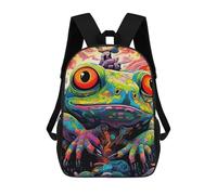 sinyumoney Colorful Frog Artwork-2 Mochila Escolar Infantil, Mochilas Impresas En 3D, Mochilas Escolares De Moda Para Niños De Primaria Y Secundaria 17inch