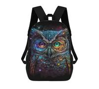 sinyumoney Colorful Galaxy Owl Art Print Mochila Escolar Para Ordenador Portátil Para La Escuela/trabajo/viajes: Perfecta Para Viajes, Trabajo Y Uso Diario 17inch