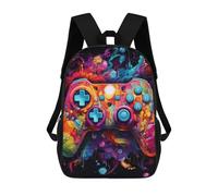 sinyumoney Colorful Gaming Controller Artwork Mochila Escolar Infantil Estampada Para Adultos Y Niños, Mochila De Viaje Para El Día A Día 17inch