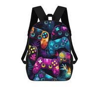 sinyumoney Colorful Gaming Controllers-23 Mochila Escolar Para Niños, Mochila Escolar Impresa En 3D Para Estudiantes De Primaria Y Secundaria 17inch