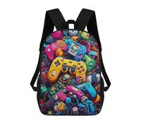 sinyumoney Colorful Gaming Controllers -4 Mochilas Para Niños, Mochilas Escolares Personalizadas En 3D Para Niños Y Niñas, Mochilas Escolares Grandes, Mochilas Informales Para El Día A Día 17inch