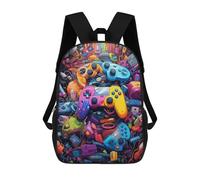 sinyumoney Colorful Gaming Controllers -9 Mochila Escolar Para Niños De 17 Pulgadas, Mochila Informal De Viaje Para Niños Y Niñas, Mochila De Gran Capacidad Para El Día A Día 17inch