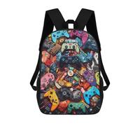 sinyumoney Colorful Gaming Controllers Collage Mochila Escolar Impresa En 3D Para Niños, Mochila Escolar, Mochilas De Viaje, Bolso Informal De Moda Para Niños Y Estudiantes 17inch
