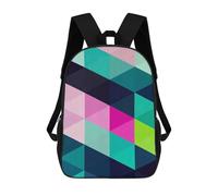 sinyumoney Colorful Geometric 04 Mochila, Mochila Escolar Impresa En 3D, Bolsa Para El Almuerzo Escolar, Mochila De Viaje, Mochila Para Amigos, Mochila Escolar Para Niñas Y Niños 17inch