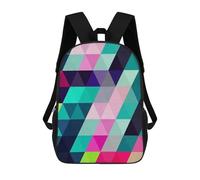 sinyumoney Colorful Geometric 09 Mochilas Infantiles Impresas En 3D, Mochilas De Moda Informales, Mochilas De Viaje Bonitas, Mochilas Informales Para Exteriores Para Niños Y Niñas 17inch
