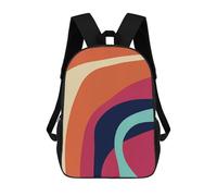 sinyumoney Colorful Geometric 10 Mochila Escolar De Moda Para Material Escolar, Mochila Impermeable Informal Para Niños/niñas/adolescentes 17inch