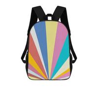sinyumoney Colorful Geometric 14 Mochila Escolar Infantil Impresa En 3D, Mochila Informal De Moda Para Niños, Mochila De Viaje De Alta Capacidad Para Libros Para Niños 17inch