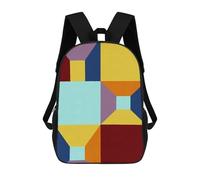 sinyumoney Colorful Geometric 22 Mochila, Mochila Infantil, Mochila Escolar Para Estudiantes, Mochila Para Libros, Mochila Escolar Impresa En 3D Para Niños Y Niñas 17inch