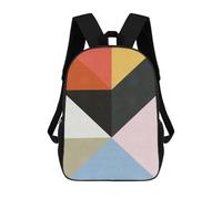 sinyumoney Colorful Geometric 26 Mochila Escolar Infantil Impresa En 3D Para Niños, Mochilas De Viaje De Alta Capacidad, Bolsas Para Libros, Mochila Escolar Infantil 17inch