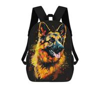 sinyumoney Colorful German Shepherd Art Print-7 Mochilas Infantiles Mochila Escolar Impresa En 3D Para Niños Mochilas De Viaje Bolsas Para Libros Para Niños 17inch Mochila Escolar