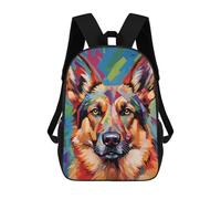 sinyumoney Colorful German Shepherd Mochila Escolar, Mochila De Negocios Para Portátil, Mochila Informal Unisex Para Hombres, Mujeres Y Adolescentes 17inch
