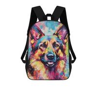 sinyumoney Colorful German Shepherd Painting-4 Mochila Grande Para Portátil Resistente Al Agua Para La Escuela - Perfecta Para Viajes, Trabajo Y Uso Diario 17inch