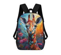 sinyumoney Colorful Giraffe Art Print-3 Mochila Escolar Impresa En 3D 17inch Mochila Escolar Infantil Mochilas De Viaje Mochila Informal De Moda Para Niños Y Estudiantes