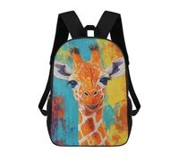 sinyumoney Colorful Giraffe Art Print Mochila Escolar, Bolso De Negocios, Bolso Para Portátil Resistente Para Niñas Y Adolescentes 17inch