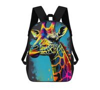 sinyumoney Colorful Giraffe Art Print Mochila Escolar Para Niños Mochila Escolar Impresa En 3D Mochila Escolar De Moda Para Niños De Primaria Y Secundaria 17inch