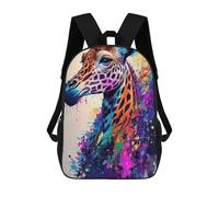 sinyumoney Colorful Giraffe Painting Mochila De Negocios Para Portátil, Mochila Unisex Informal Para Niñas, Niños Y Adolescentes 17inch