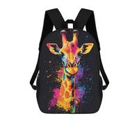 sinyumoney Colorful Giraffe Portrait Mochilas Infantiles Impresas En 3D Para Niños, Mochilas Escolares De Moda, Mochilas De Viaje, Mochilas Escolares Para Niños De Primaria 17inch