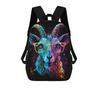 sinyumoney Colorful Goat Art Print Mochila Escolar Ligera E Informal Para Adolescentes, Niños, Mujeres Y Hombres 17inch