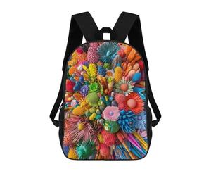 sinyumoney Colorful Handmade Flowers Mochila Escolar Grande Resistente Al Agua Para Portátil Para Adolescentes, Niñas, Niños, Mujeres Y Hombres 17inch