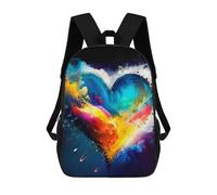 sinyumoney Colorful Heart Painting Mochilas Infantiles Escolares Impresas En 3D, Mochilas Para Niños, Mochilas De Viaje Para Niños Y Niñas, Mochilas Escolares Para Niños 17inch