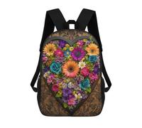 sinyumoney Colorful Heart-Shaped Flower Arrangement Mochila Escolar Ligera Para Aeropuerto Y Universidad Para Estudiantes. Mochila Para La Escuela/trabajo/viajes 17inch