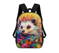 sinyumoney Colorful Hedgehog Garden-1 Mochilas Escolares Impresas En 3D, Mochila Escolar Informal Para Niños, Mochila Escolar De Moda Para Estudiantes De Secundaria 17inch