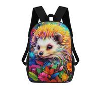 sinyumoney Colorful Hedgehog Garden Mochila Escolar Infantil Con Impresión 3D, Mochila Escolar Informal Para Niños De Primaria Y Secundaria 17inch