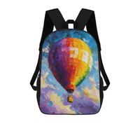 sinyumoney Colorful Hot Air Balloon Painting Mochila Escolar Impresa En 3D 17inch Mochila Escolar Infantil Mochilas De Viaje Mochila Informal De Moda Para Niños Y Estudiantes