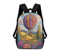 sinyumoney Colorful Hot Air Balloon Ride Mochila Escolar Grande Para Niños Para El Campus, Actividades Al Aire Libre, Viajes Y Deportes 17inch