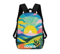 sinyumoney Colorful Iowa Sunset Mochila Escolar Impresa En 3D 17inch Mochila Escolar Infantil Mochilas De Viaje Mochila Informal De Moda Para Niños Y Estudiantes