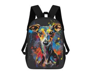 sinyumoney Colorful Italian Greyhound Art Print Mochilas Escolares, De Viaje Y Universitarias Para Hombres, Mujeres Y Adolescentes 17inch