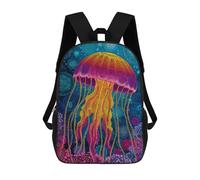 sinyumoney Colorful Jellyfish Art Print-1 Mochila Escolar De Moda, Mochila Para Material Escolar, Mochila Impermeable Informal Para Hombres/mujeres 17inch