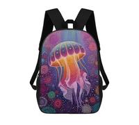 sinyumoney Colorful Jellyfish Art Print-3 Mochilas Infantiles Impresas En 3D De 17 Pulgadas. Mochila Escolar Informal Impresa En 3D Para Niños De Primaria Y Secundaria.